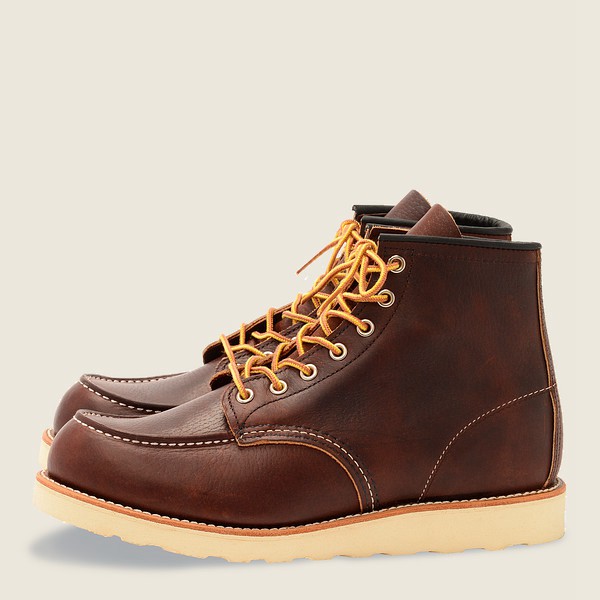 Bottes Red Wing Heritage - Classic Moc - 6-Inch Oil-Slick Cuir - Marron - Homme 302EVSUKC